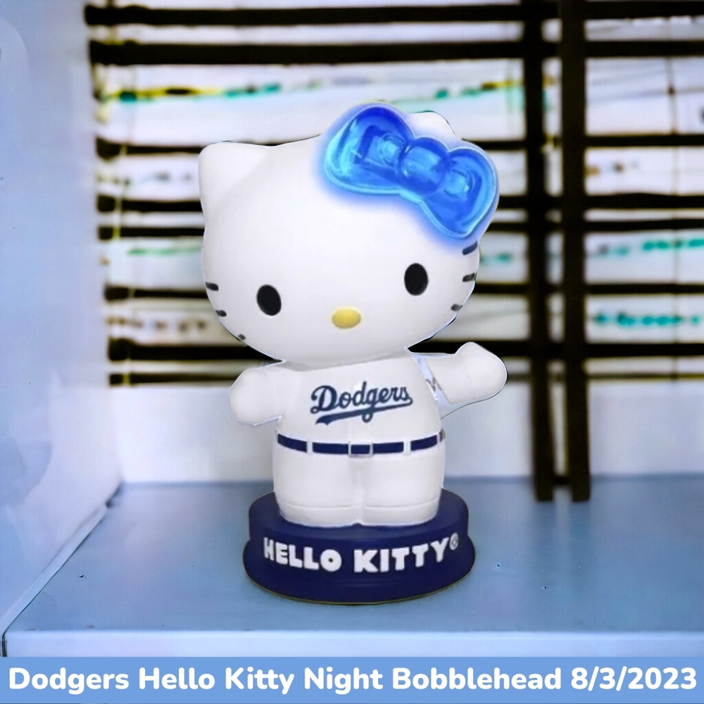 LA Dodgers Hello Kitty Light Up Bow Bobblehead